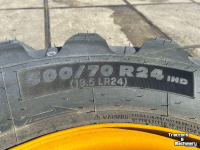 Wielen, Banden, Velgen & Afstandsringen Michelin Set 500/70-24  JCB 10-gaats 90%