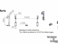 Overige aanbouwdelen en toebehoren Qmac HAKENSET: MERLO 4500 KG