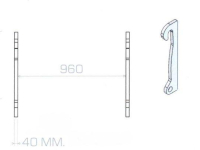 Overige aanbouwdelen en toebehoren Qmac HAKENSET: VOLVO L50L60L70L90 BUDGET40MM