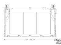 Laadbak / Grondbak Qmac 4 IN 1 BAK 1.60M STANDAARD