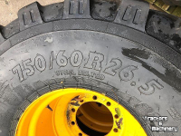 Wielen, Banden, Velgen & Afstandsringen BKT BKT - 750/60R26.5 op wiel