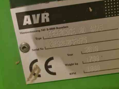 Rijenfrees AVR GE-Force HD 4x75