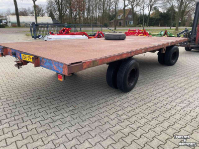 Vierwielige wagen / Landbouwwagen Van Der Sluis Balenwagen/ platte wagen