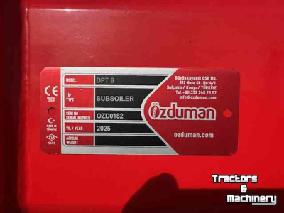 Woeler / Diepwoeler / Voorzetwoeler  Ozduman DPT 6