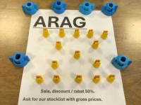 Overige spuiten en toebehoren Arag spuitdoppen, spray nozzles. Rabat, sales 50% discount