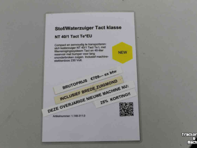 Stofzuigers Karcher NT40/1 Tact TE stof en waterzuiger stofzuiger met machinestopcontact