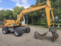 Bandenkraan / Graafmachine op wielen Liebherr 312 banden kraan graafmachine
