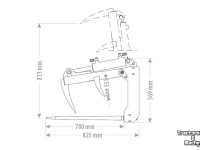 Pelikaanbak / Pelikaangrijper Qmac PELIKAANGRIJPER MINI 80 CM