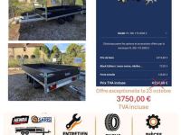 Auto-aanhangwagen t/m 3500 Kg Saris PLateau