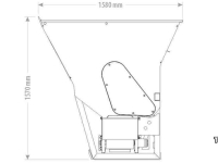 Zaagselstrooier voor boxen Qmac ALLESSTROOIER / UNIVERSEELSTROOIER USE 120 - 1330L