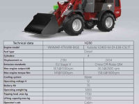 Shovel / Wiellader / Kniklader Heracles H280 PRO, Telescoop en Elektrisch