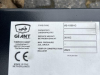 Veegmachine Tobroco Veegborstel 150 cm Giant aanspan