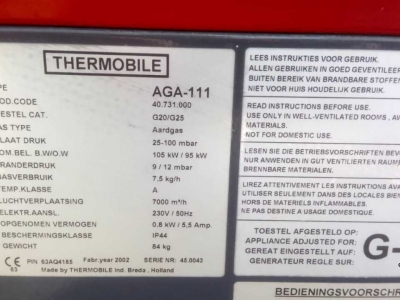 Klimatiseringsapparatuur Thermobile AGA111 in klantoverdracht