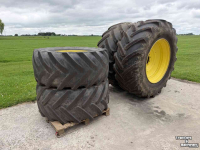 Wielen, Banden, Velgen & Afstandsringen  Michelin MachXBib 710/70R42 en 600/70R28 John Deere