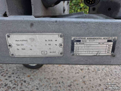 Auto-aanhangwagen t/m 3500 Kg  Kuiphuis 3500kg autoaanhanger met oprijplaten