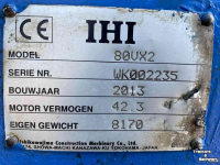 Rupskraan / Graafmachine op rupsen IHI 80 VX-2