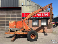 Bandenkraan / Graafmachine op wielen  Landbouwkraan, getrokken kraan, diversen.