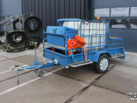 Auto-aanhangwagen t/m 3500 Kg  Spuitaanhanger enkelas met IBC watertank en slanghaspels