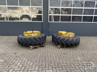 Wielen, Banden, Velgen & Afstandsringen John Deere Set dubbellucht 16,9R38 draaispindel