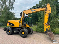 Bandenkraan / Graafmachine op wielen Caterpillar m313d Mobiele kraan
