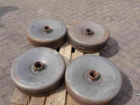 Diverse gebruikte onderdelen  BW 500x150 mm stalen wiel / loopwiel / geleide wiel