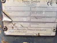 Mini-graver / Mini-graafmachine  Terex tc20 Minigraver