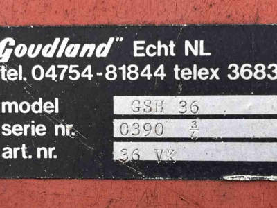 Schijveneg Goudland GSH 36 Schijveneg grondbewerking.