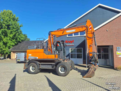 Bandenkraan / Graafmachine op wielen Doosan Develon DX160W-5